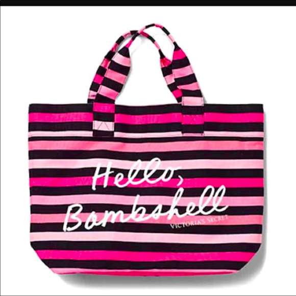 Victoria Secret’s “Hello Bombshell” Striped Tote Bag - Picture 8 of 11